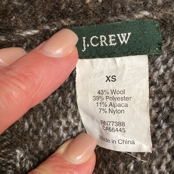 J. Crew Alpaca Wool Blend Turtleneck Sweater Women’s XS pullover brown Preppy - Picture 9 of 12